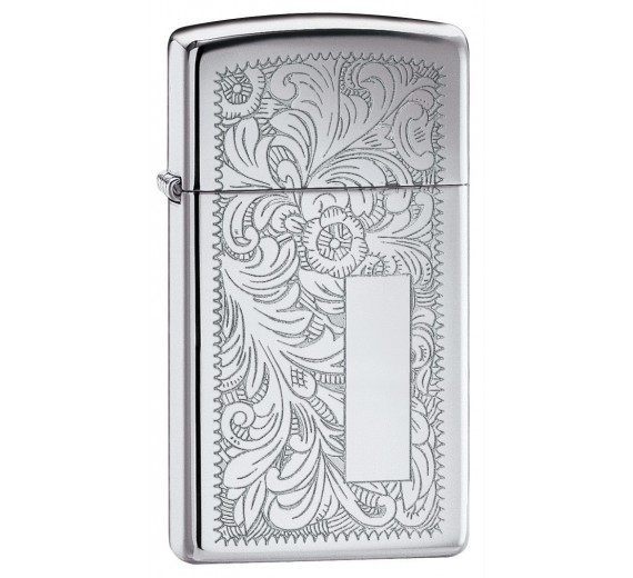 Zippo Ventian High Polish Crome, Slim 1652